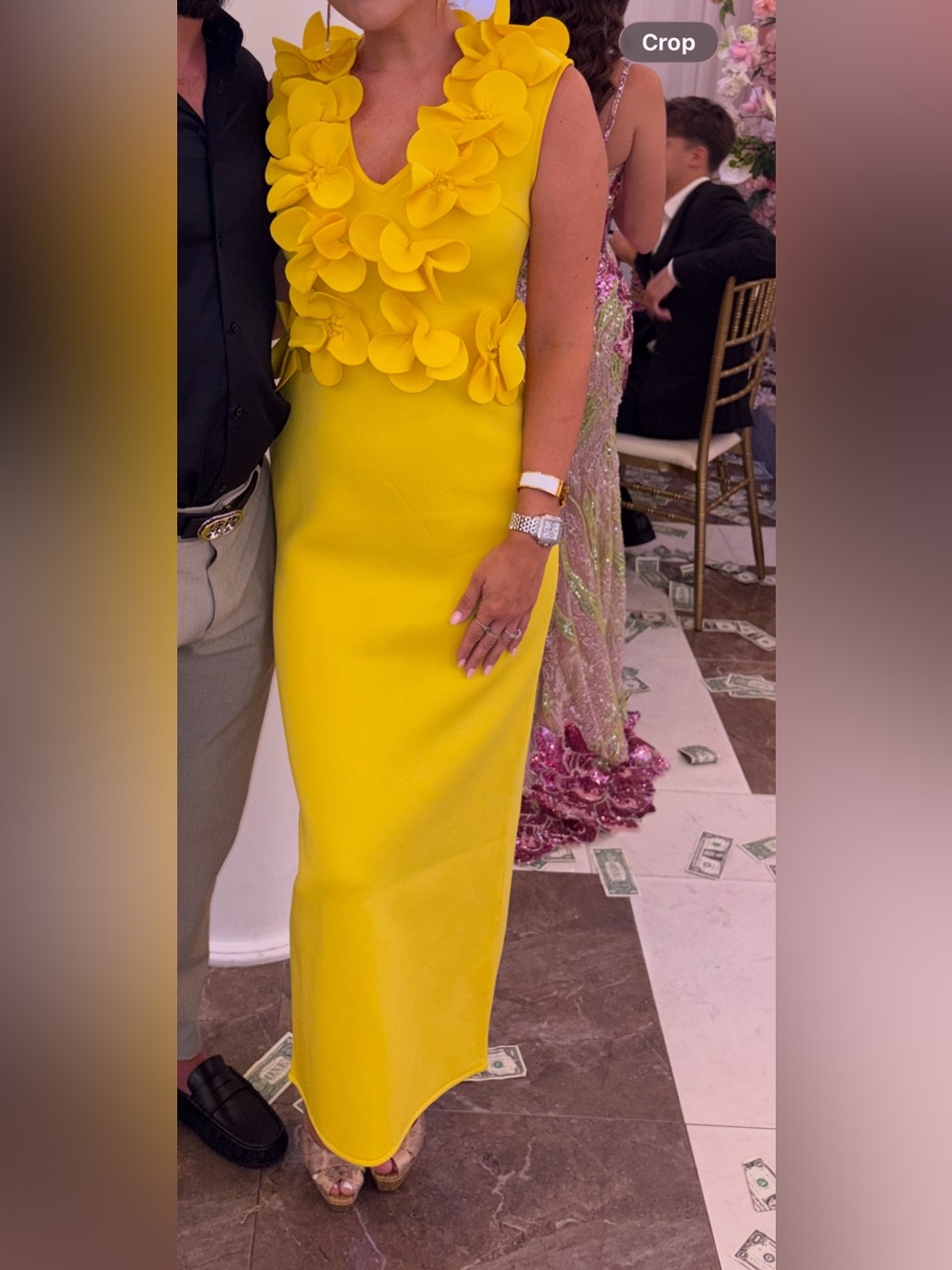 Yellow Women’s midi size 6 dress